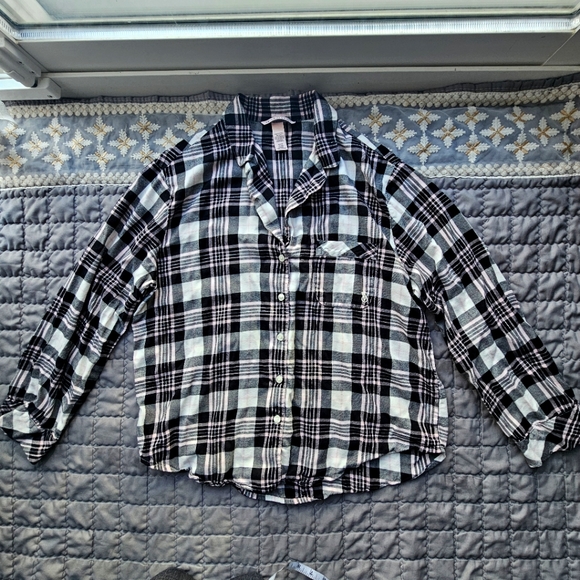 Victoria Secret plaid Sleepshirt L - Picture 1 of 4